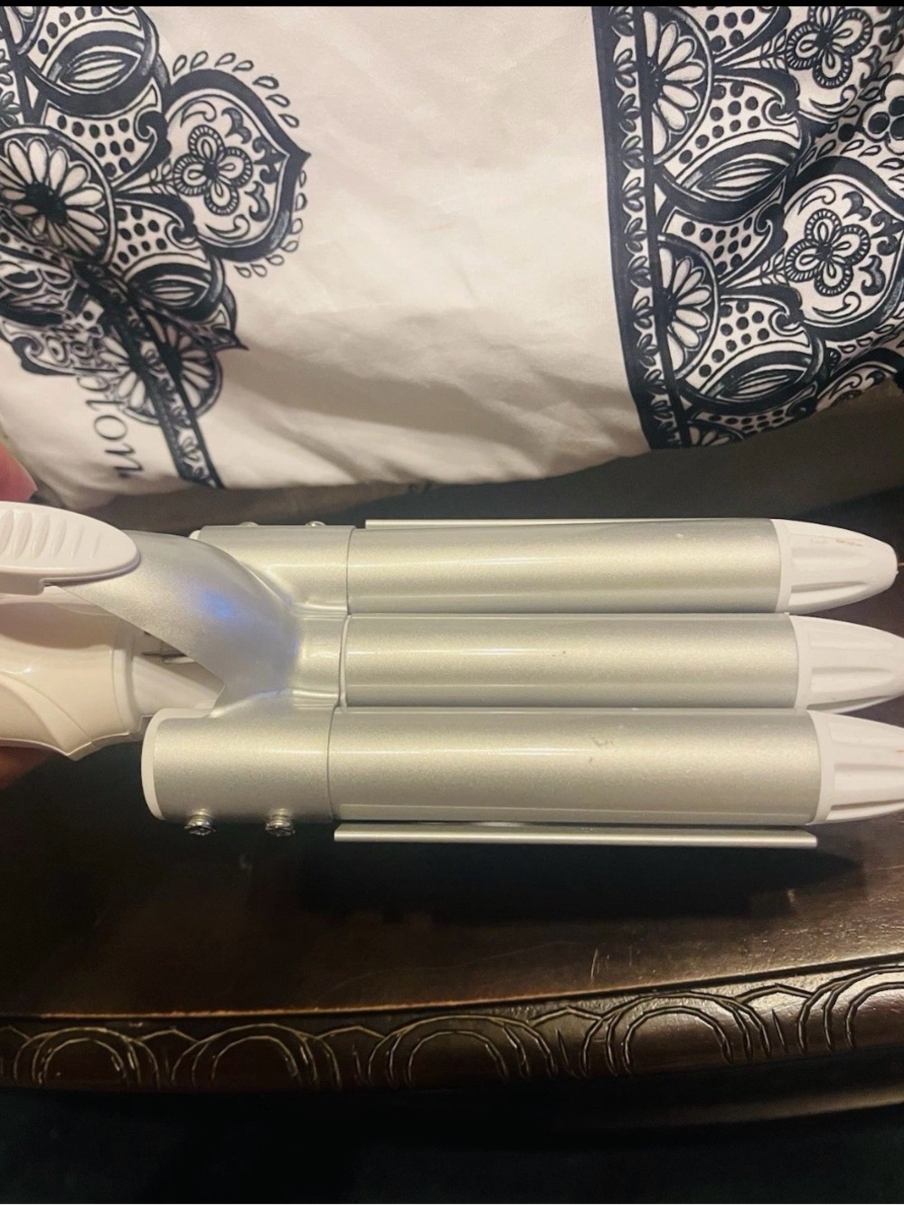 Silver Triple-Barrel Wave Hair Wand - Women’s Hair Accessory